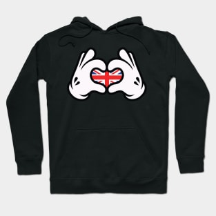 Hand Symbol of Love English Hoodie